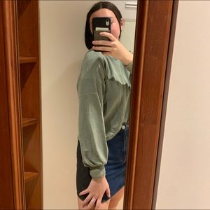 american eagle green long sleeve